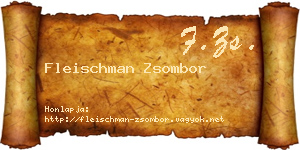 Fleischman Zsombor névjegykártya