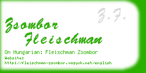 zsombor fleischman business card